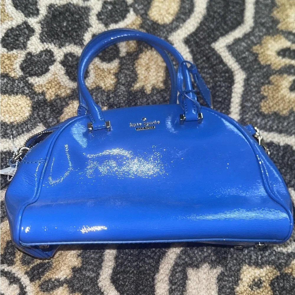kate spade New York Electric Blue Patent Satchel